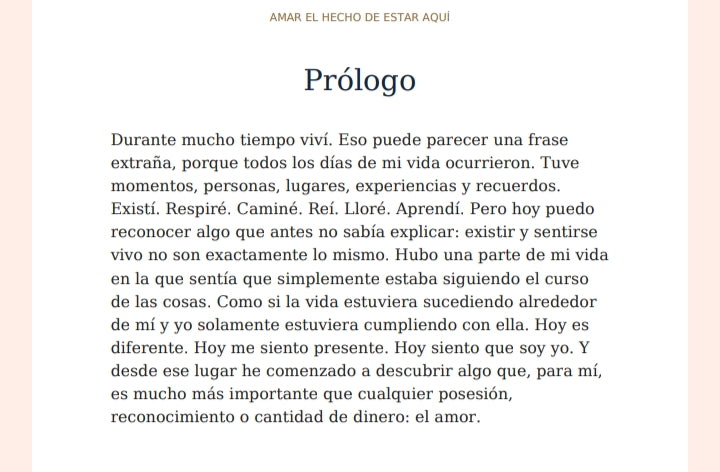 AMAR EL HECHO DE ESTAR AQUI EBOOK